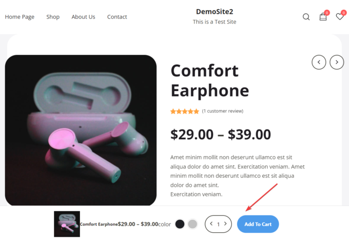 Tombol tambahkan ke keranjang di halaman produk WooCommerce