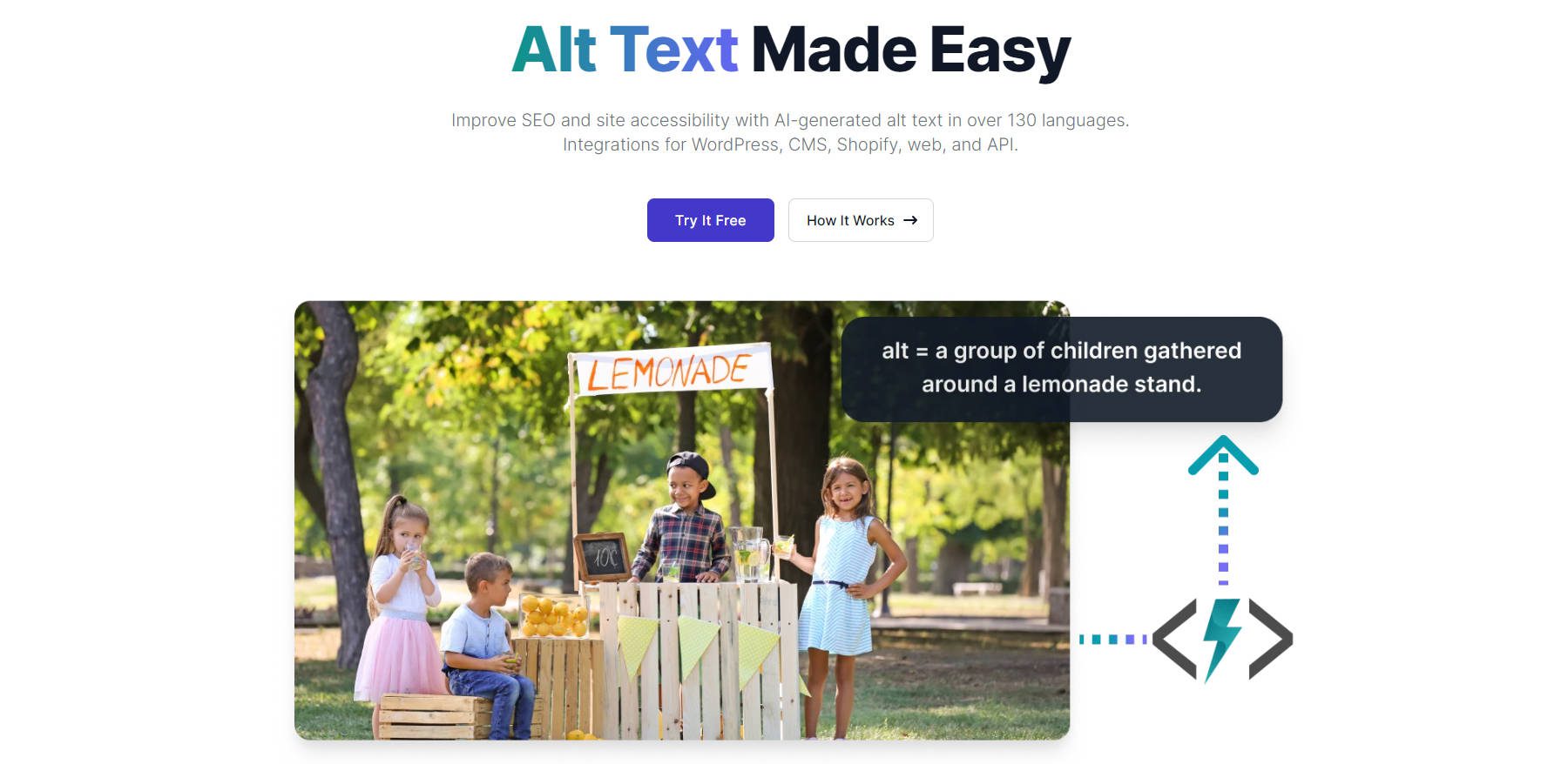 AltText.ai Homepage – August 2023