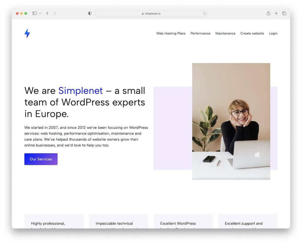 Simplenet EU WordPress-Hosting