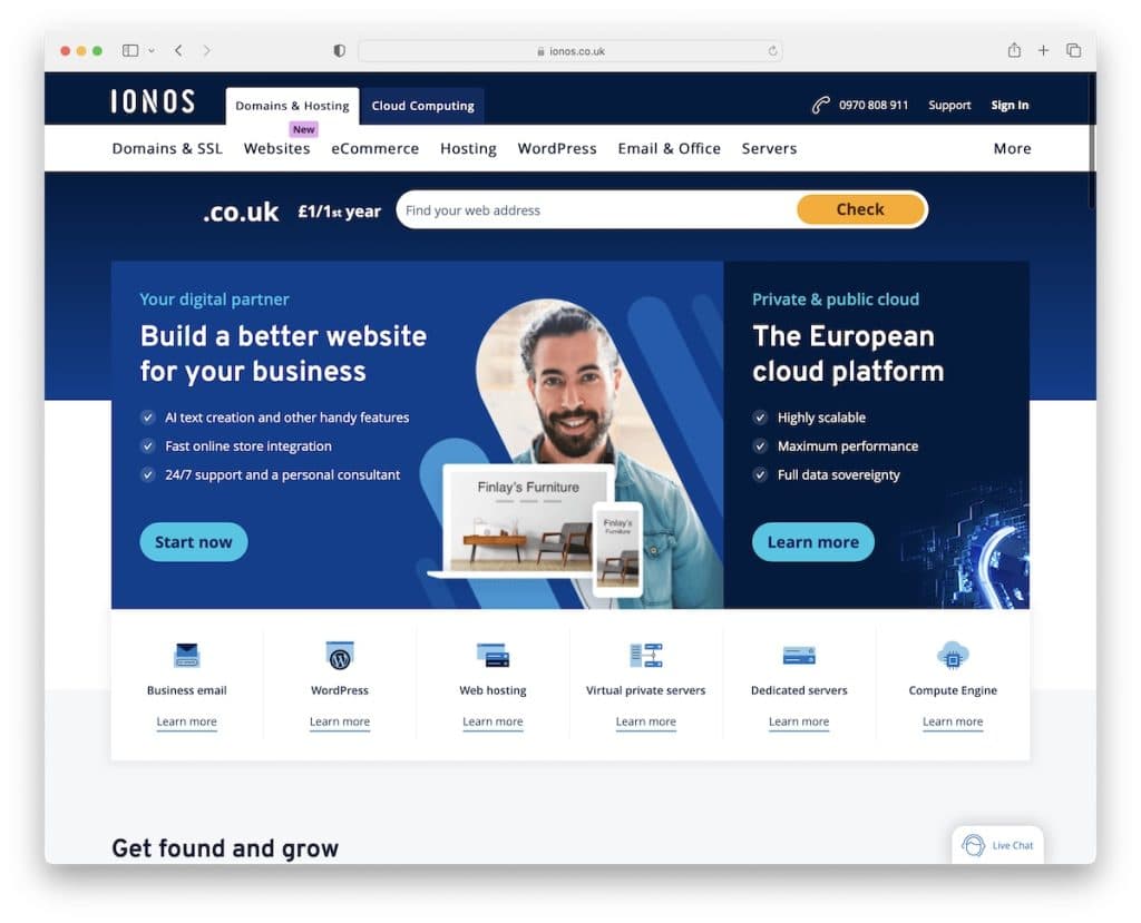 ionos 欧盟 WordPress 托管