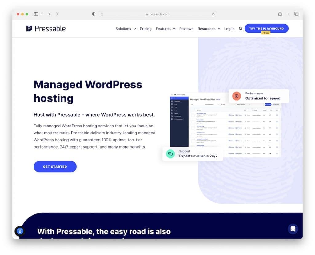 alojamiento wordpress administrado presionable