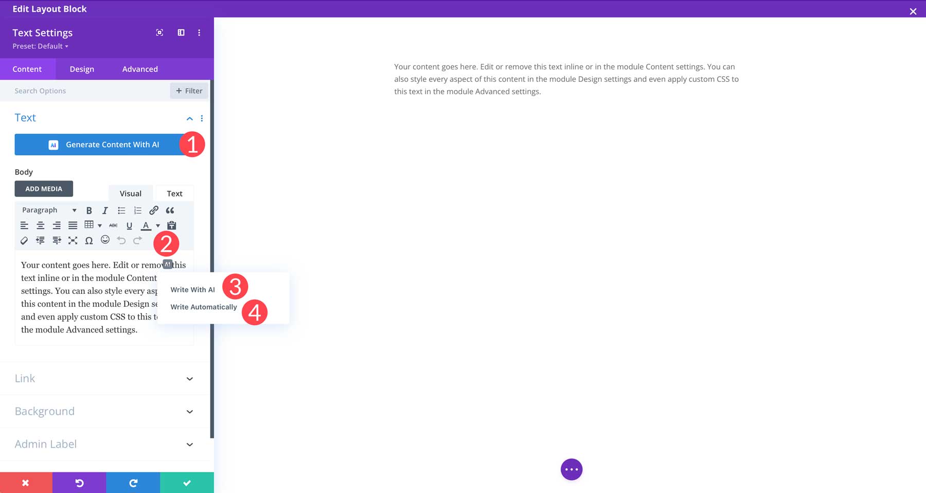 Divi 블로그 포스트 AI