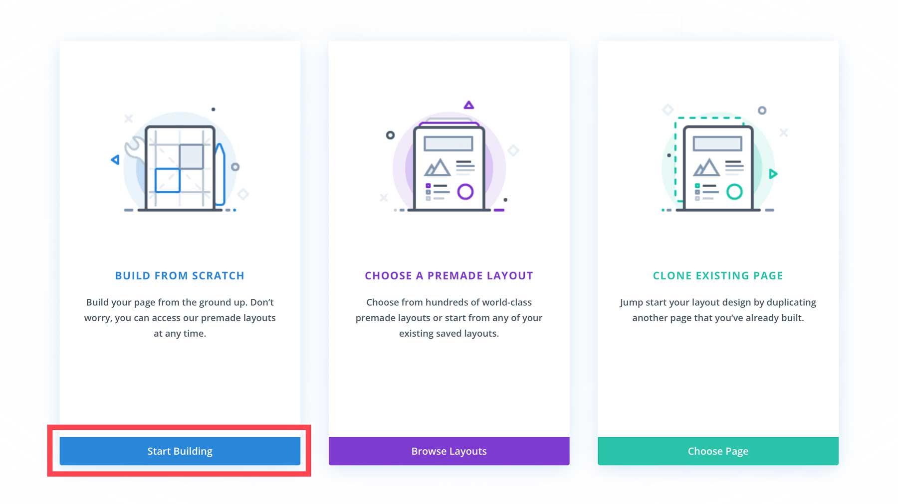 開始使用 Divi 進行構建