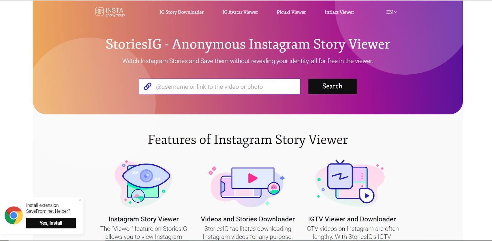 StorieIG Homepage