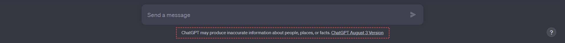 ChatGPT avvisa su fatti e possibili inesattezze