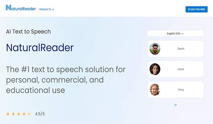 Natural Reader is one of the best free text to speech converters available on internet.