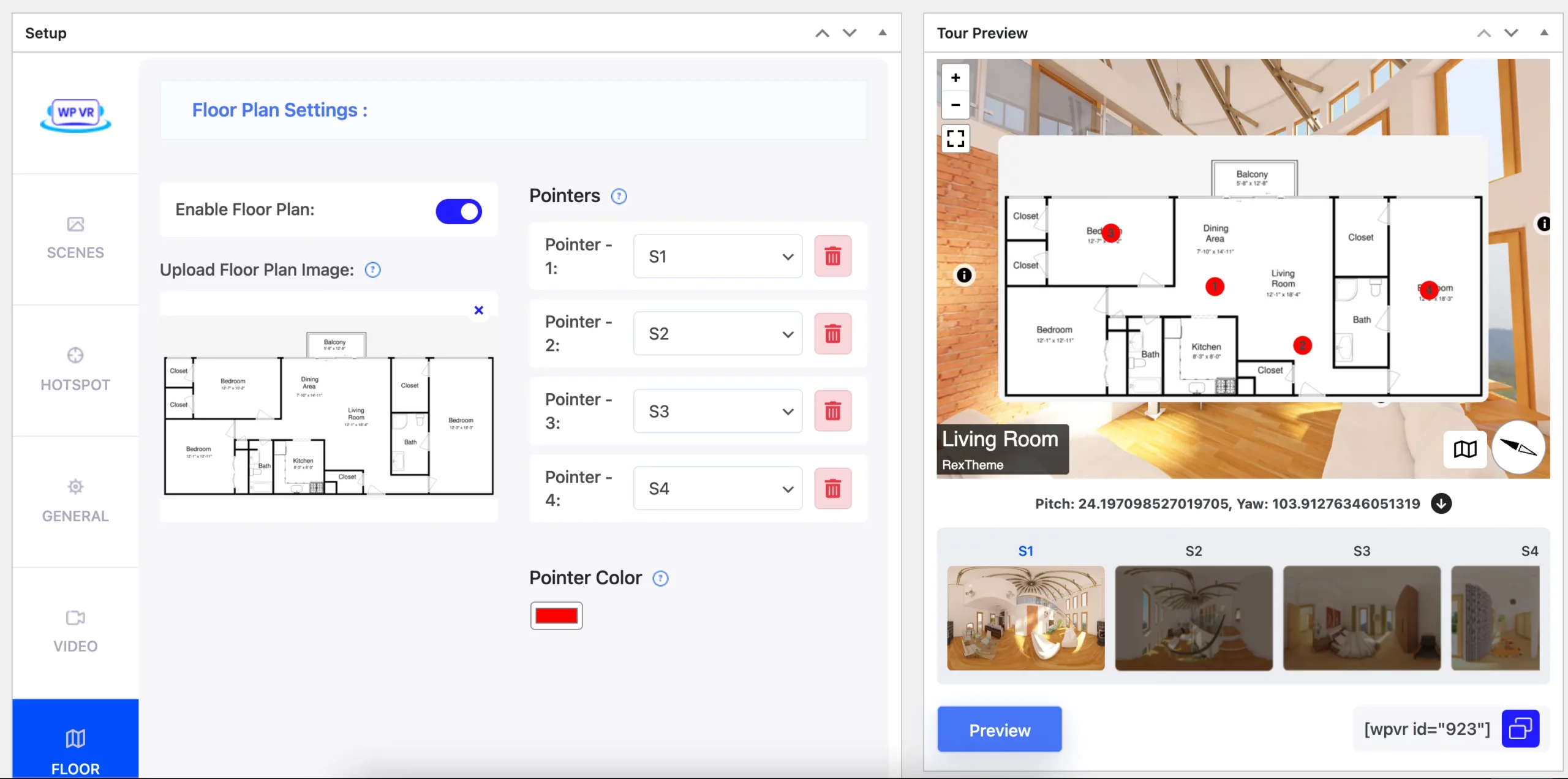 Agregar puntos de acceso y punteros en planos de planta