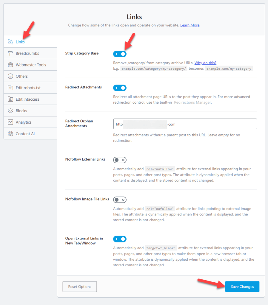 disabilita l'URL della categoria - Modifica il prefisso base della categoria WordPress