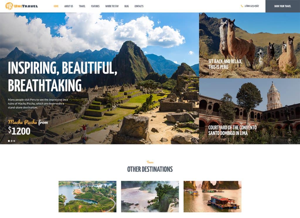 UniTravel | WordPress-Theme für Reisebüro und Tourismusbüro