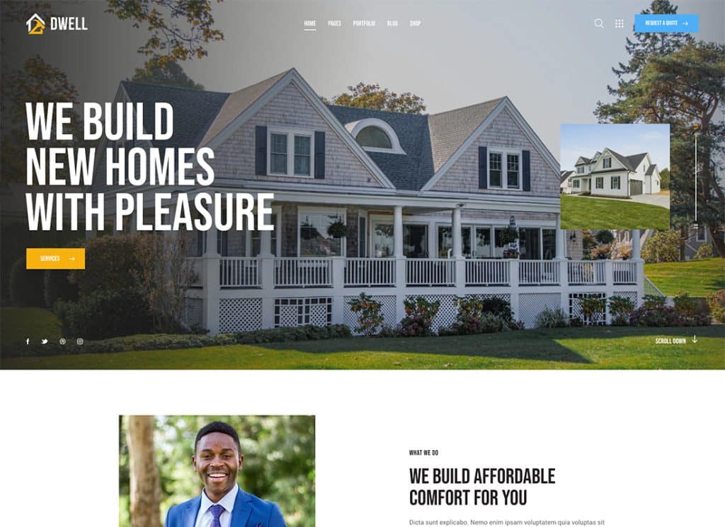 Dwell - Tema WordPress Pembangunan & Renovasi Rumah