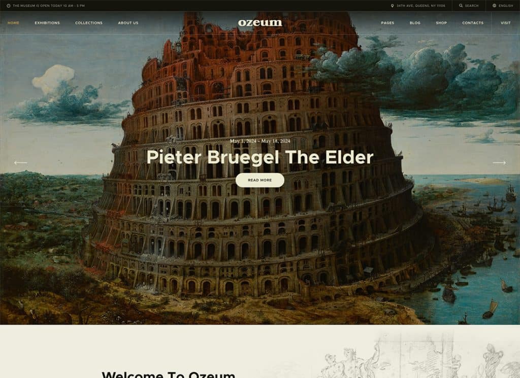 Ozeum - Sanat Galerisi ve Müze Modern Yaratıcı WordPress Teması