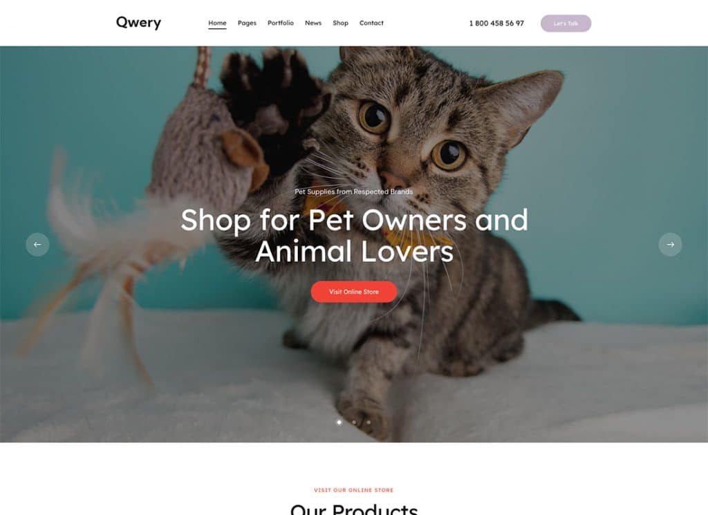 Qwery — многоцелевая бизнес-тема WordPress и WooCommerce