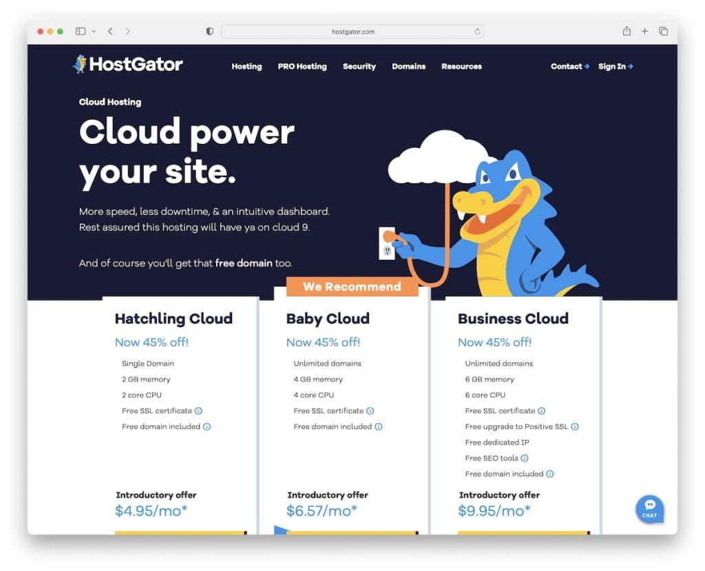 hosting en la nube barato hostgator