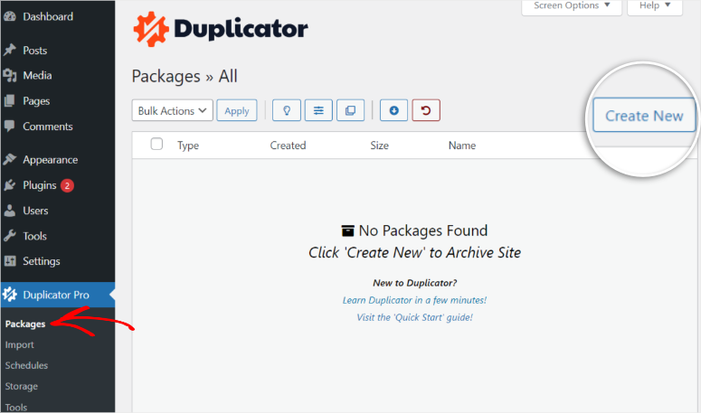 เครื่องทำสำเนาสร้างแพ็คเกจ - IsItWP - เครื่องมือตรวจจับธีม WordPress ฟรี duplicator create package