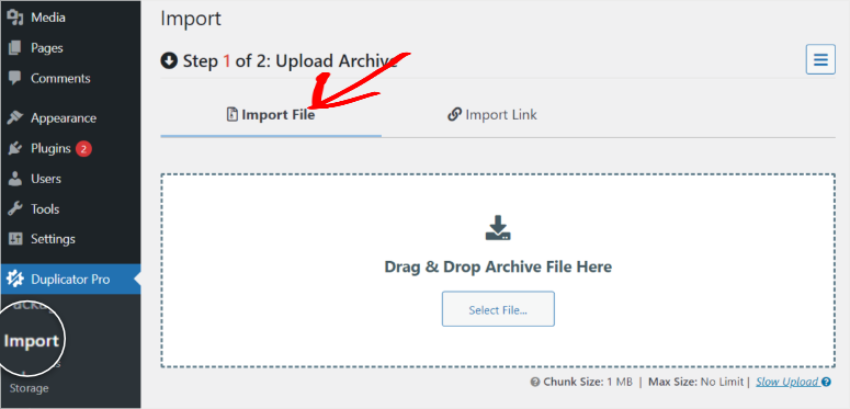 นำเข้าสำเนา - IsItWP - เครื่องมือตรวจจับธีม WordPress ฟรี duplicator import