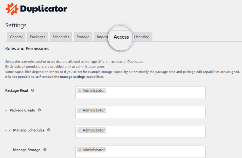 การควบคุมการเข้าถึงเครื่องทำสำเนา - IsItWP - เครื่องมือตรวจจับธีม WordPress ฟรี duplicator access control