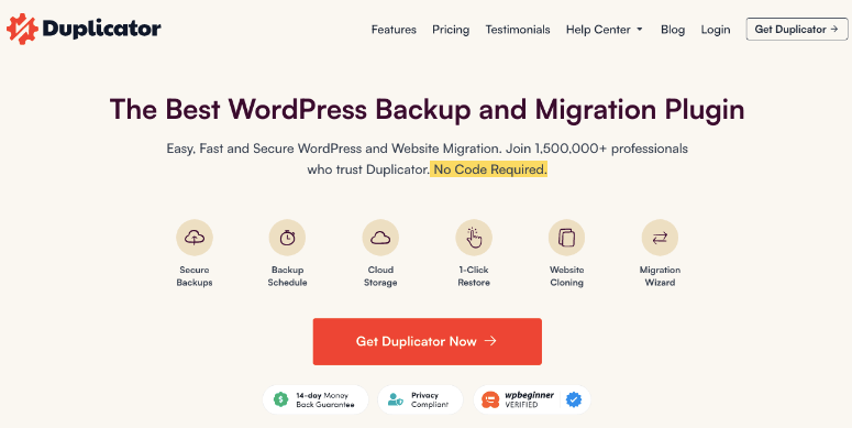 เครื่องคัดลอก - IsItWP - เครื่องมือตรวจจับธีม WordPress ฟรี Duplicator