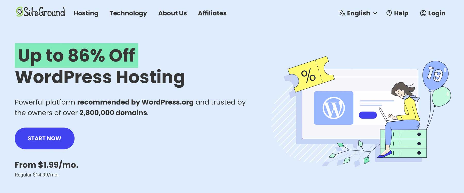 Hosting WordPress SiteGround