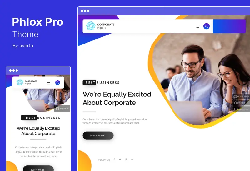 Tema Phlox Pro - Tema multipropósito de WordPress Elementor