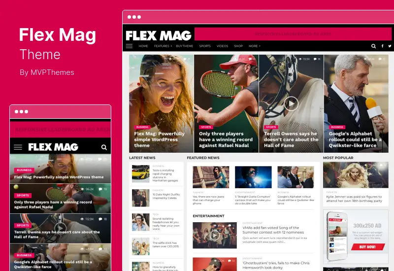 Thème Flex Mag - Thème WordPress d'actualités réactif