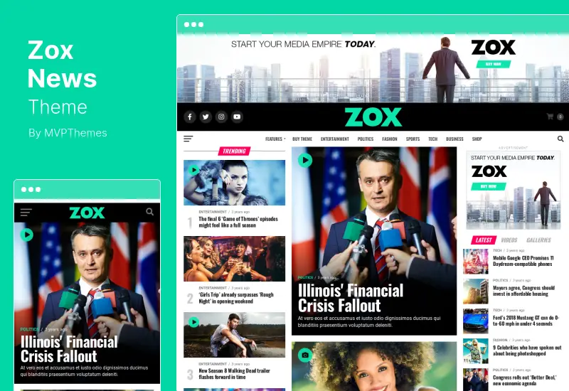 Thème Zox News – Thème professionnel WordPress News Magazine