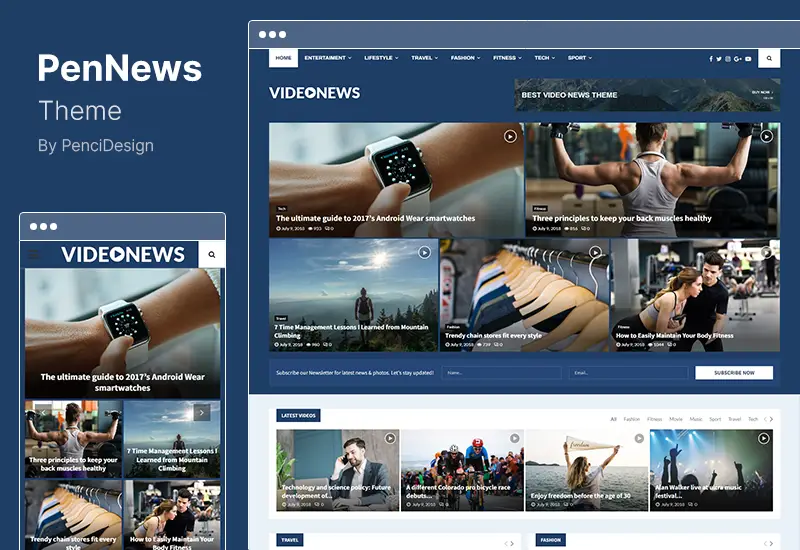 موضوع PenNews - موضوع WordPress متعدد الأغراض AMP