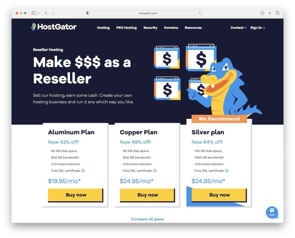 Hostgator 리셀러 호스팅