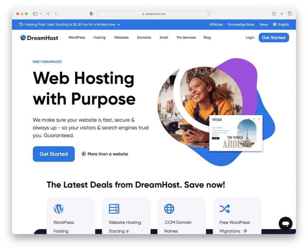 Dreamhost monatliche Webhosting-Pläne