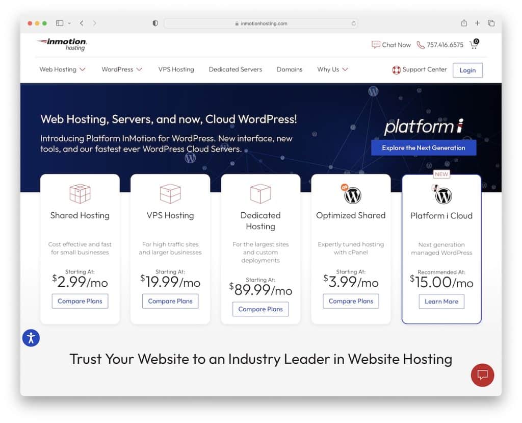 penyedia hosting web tak terbatas inmotion