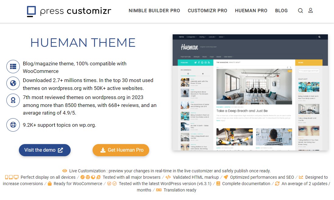 Hueman – Thème WordPress