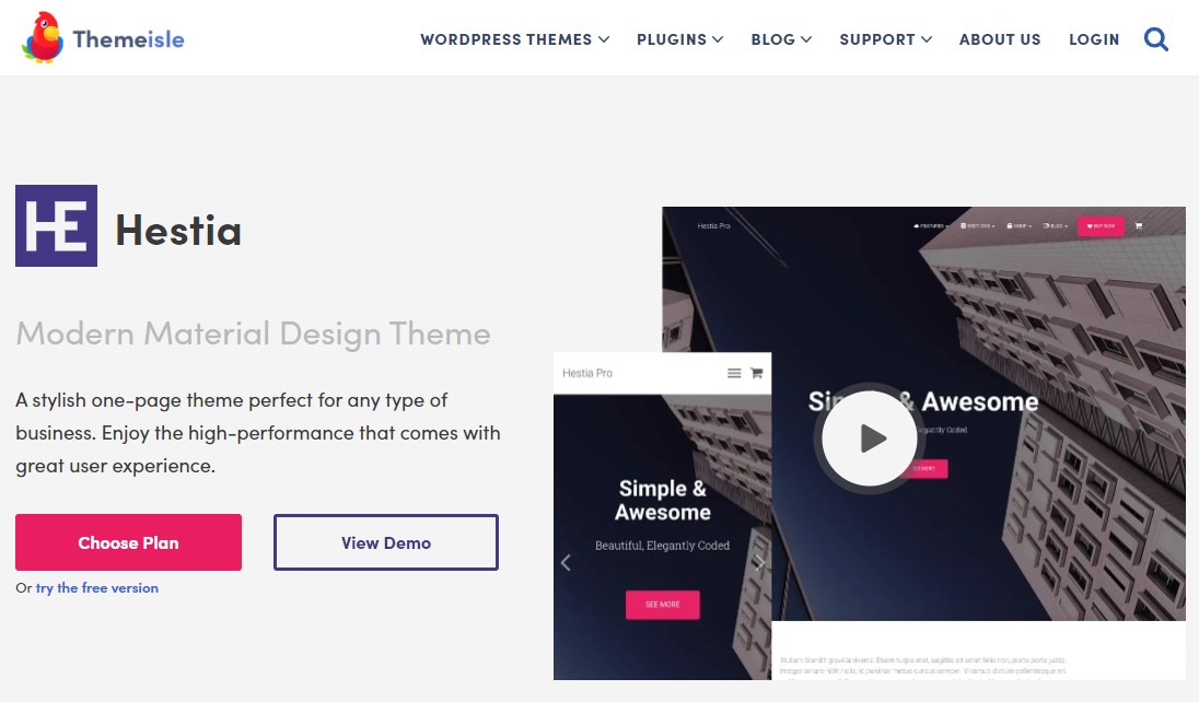 Hestia – Thème WordPress polyvalent