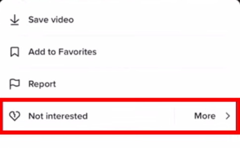 TikTok の動画を嫌いになる方法: ステップ 3
