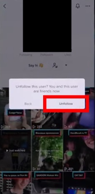 Como deixar de seguir contas no TikTok: Etapa 4