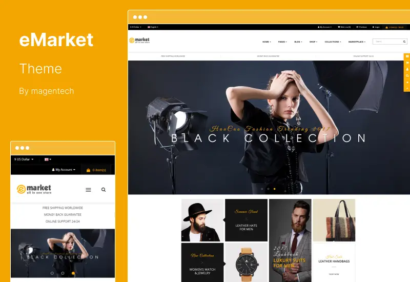 eMarket-Theme – Mehrzweck-MarketPlace-OpenCart-WordPress-Theme