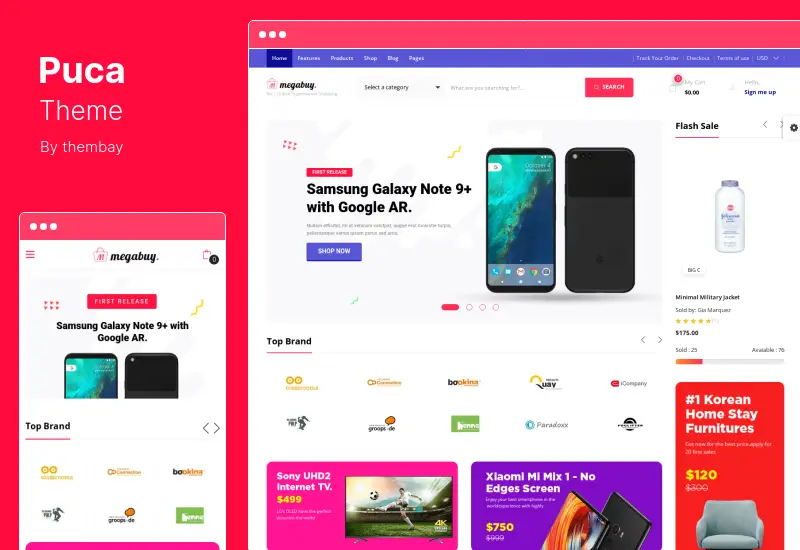 Puca-Theme – Optimiertes mobiles WooCommerce-Theme