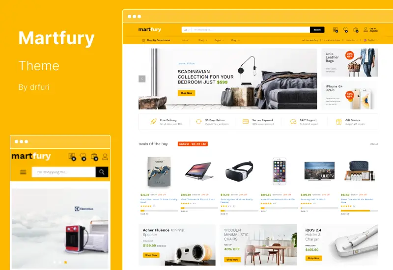 ธีม Martfury - ธีม WordPress ตลาด WooCommerce