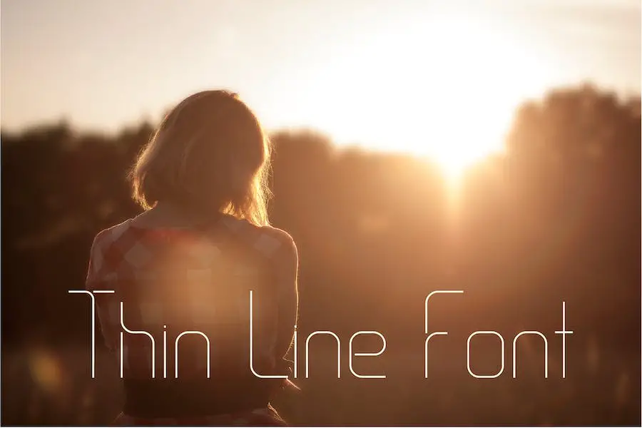 Font Thin Line -