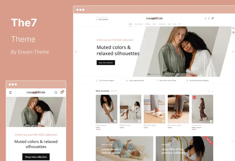 Tema The7: generatore di siti Web ed e-commerce per temi WordPress