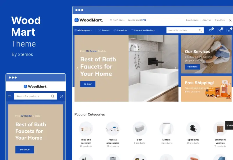 Tema WoodMart - Tema WooCommerce Serbaguna