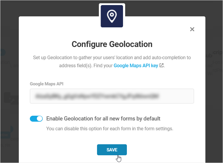 Konfigurasikan Geolokasi