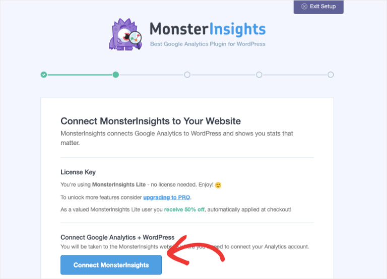 Conecte MonsterInsights