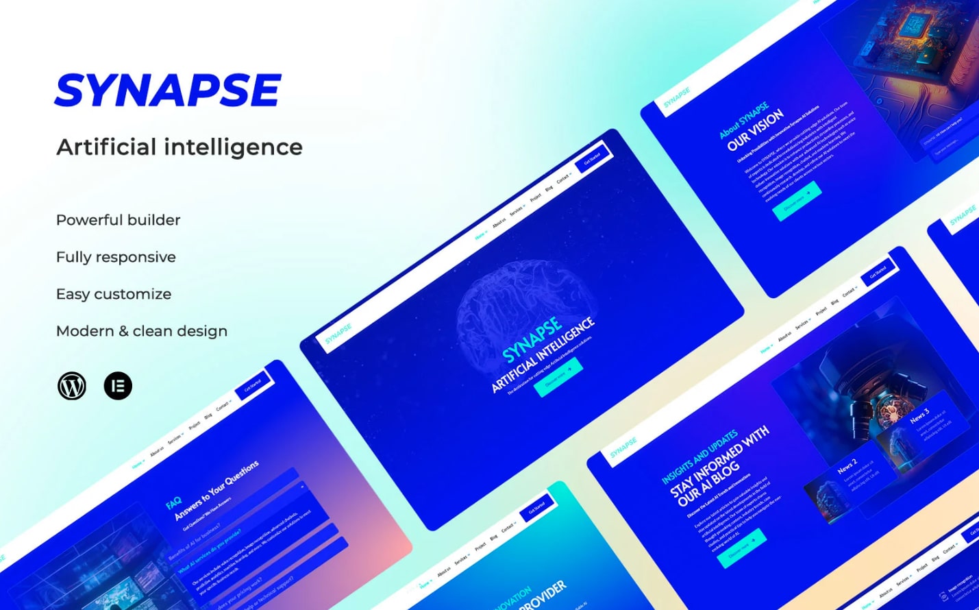 Synapse AI WordPress Şablonu