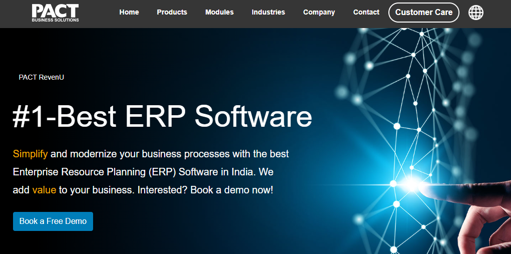 PACT ERP - Cel mai bun software ERP din India