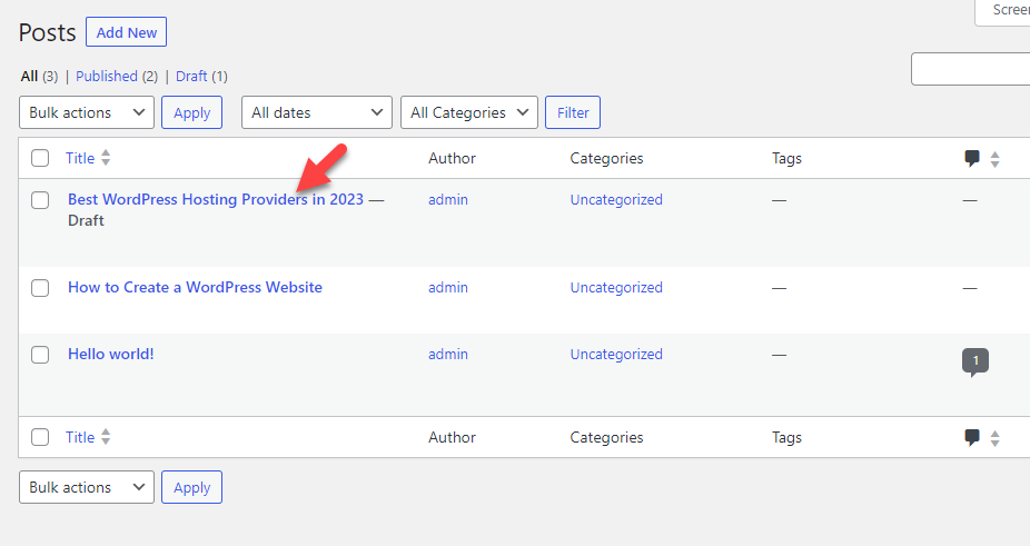 postagem sincronizada com WordPress - noção para WordPress