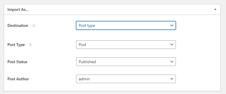 importar como configurações