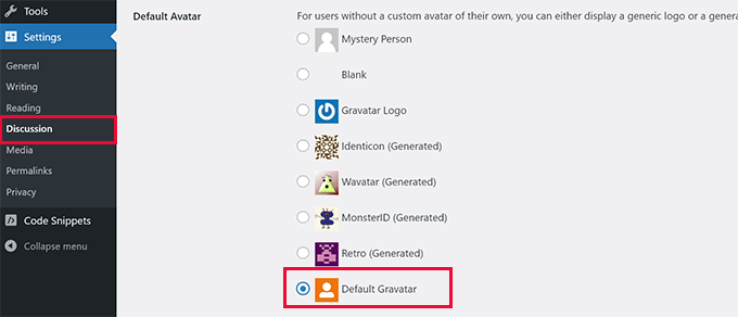 Custom default gravatar