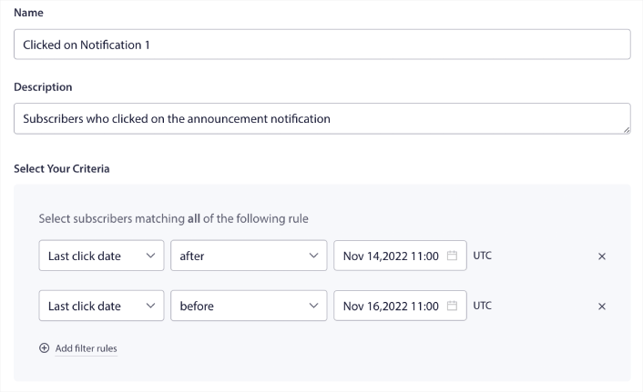 Segmentación conductual B2B por último clic