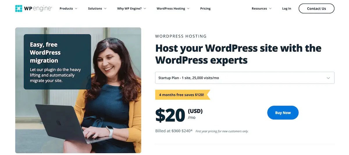 استضافة WordPress المُدارة بواسطة WP Engine