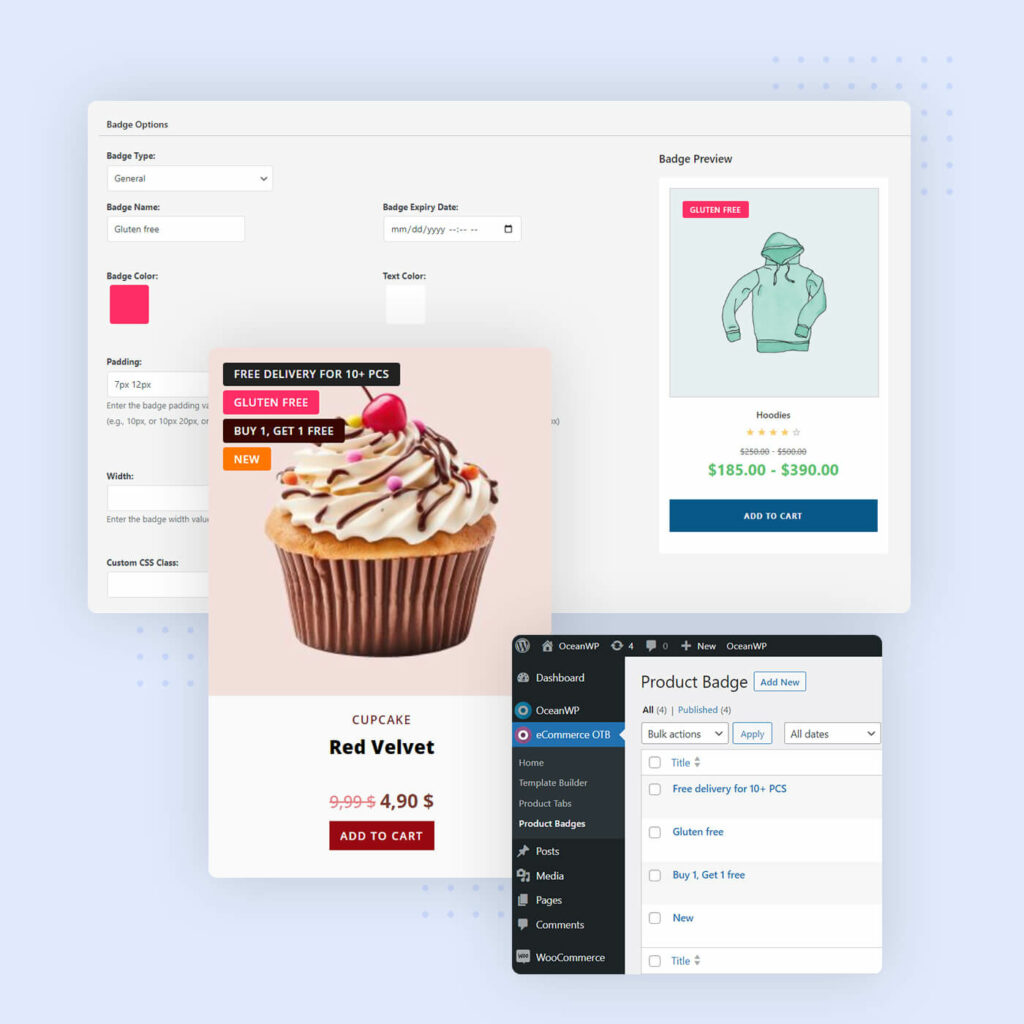 Creați insigne de produs personalizate pentru WooCommerce pentru a vă crește vânzările cu OceanWP Product Badges Manager