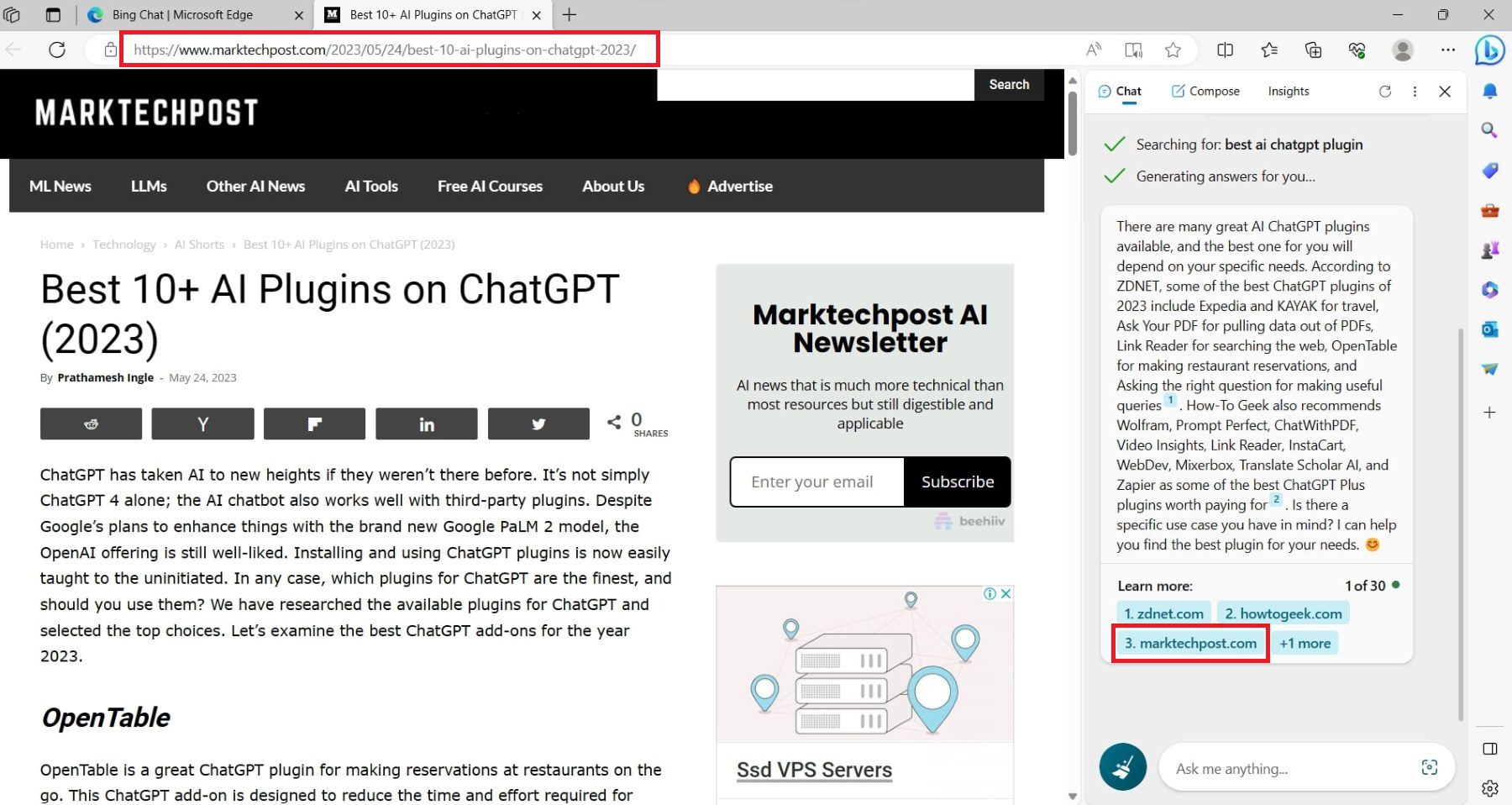 bing sidebar dan kutipan pembuka